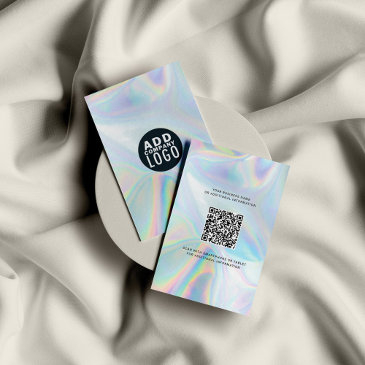 business logo and qr code diy holographic business invitations