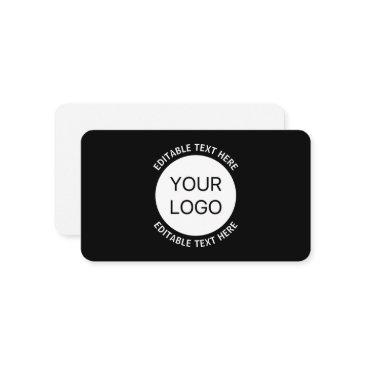 business logo or any image & editable text enclosure invitations