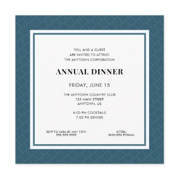 business professional dinner | blue geometric invitation