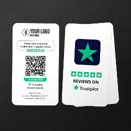 Small Business Review Link Trustpilot Reviews Qr Code Business Invitations Front View