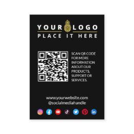 Small Business Website Qr Code Logo Enclosure Invitations Front View