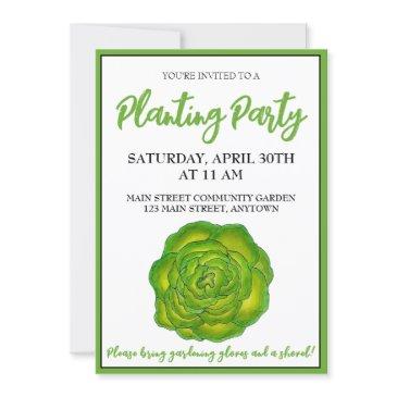 butter lettuce vegetable community garden party invitation