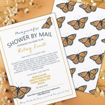 butterfly baby invitations shower by mail