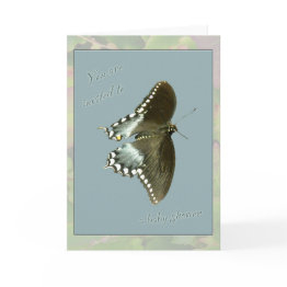 Small Butterfly Baby Shower Invitation Front View