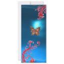 butterfly sapphire, blue bright red pink violet invitation