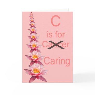 c is for caring cancer support pink ribbon invitations