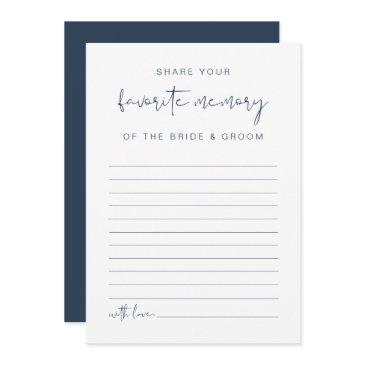 caitlin modern navy blue fun favorite memory game invitation