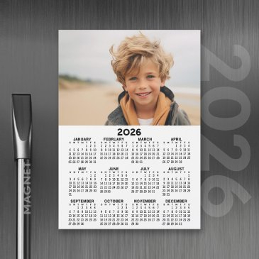 calendar with photo - year view magnetic invitations