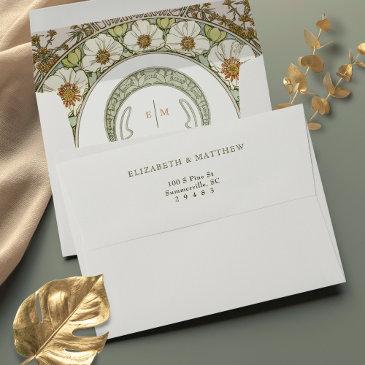 calla lilies art nouveau vintage envelope