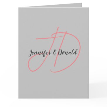 calligraphy trendy classical script monogram invitations