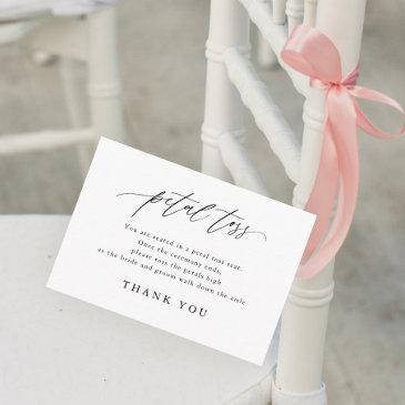 calligraphy wedding send off petal toss enclosure invitations