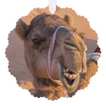 camel with a funny facial expression - oman ornament invitations