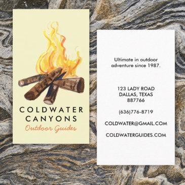campfire outdoorsy camp hike adventure scouts business invitations