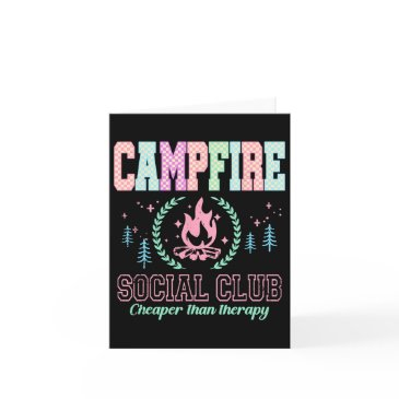 campfire social club funny camping lover invitations
