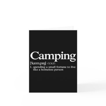 camping definition - funny camper saying invitations