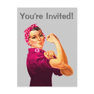 cancer awareness rosie the riveter invitation postinvitations