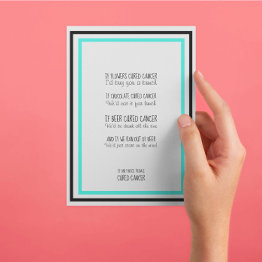 Small Cancer Support Invitations Front View