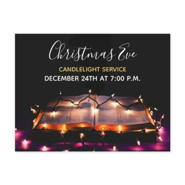 candlelight service christmas eve church postinvitations