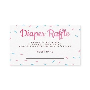 candyland sprinkles baby shower diaper raffle enclosure invitations