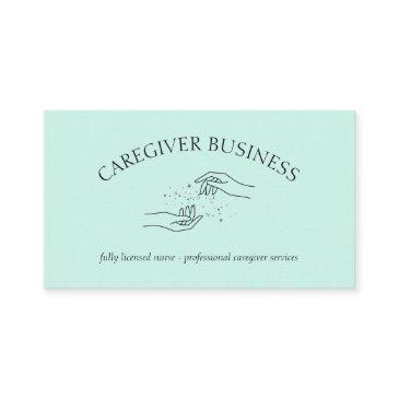 caregiver caregiving adult house nurse hands business invitations