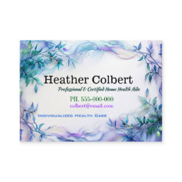 Small Caregiver Flowing Friendly Professional Cool Business Invitations Front View