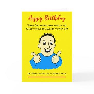 cartoon man brave face birthday invitations