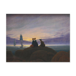Small Caspar David Friedrich - Moonrise Over The Sea Postinvitations Front View