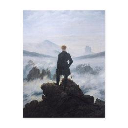 Small Caspar David Friedrich - Wanderer Above The Sea Postinvitations Front View