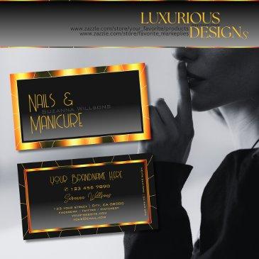casual orange frame black gradient stylish modern business invitations