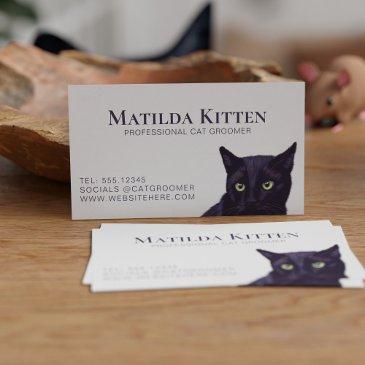 cat grooming custom pet business invitations