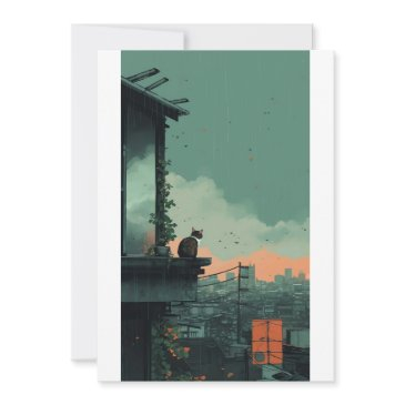 cat on the roof invitation