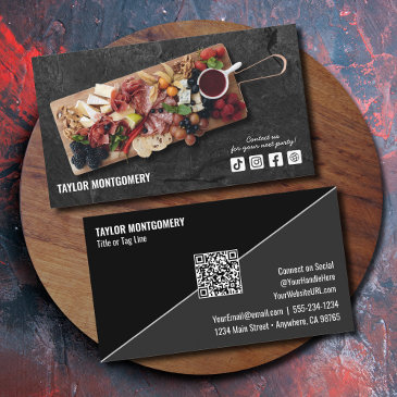 catering social media qr code business invitations