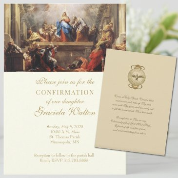 catholic elegant sacrament of confirmation prayer invitation