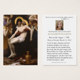 Small Catholic Funeral Memorial Jesus Mary Pieta Front View