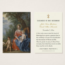 Small Catholic Holy Family Wedding Holy Invitations Front View