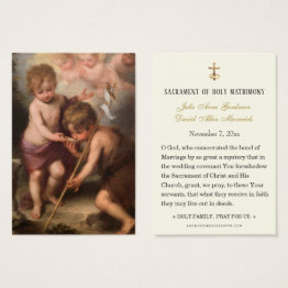 Small Catholic John The Baptist Wedding Holy Invitations Front View