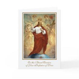 Small Catholic Nuns Religious Profession Of Vows Invitations Front View