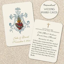 Small Catholic Wedding Elegant Favor Holy Invitations Front View