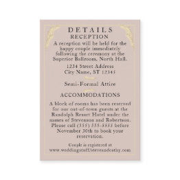 Small Catholic Winter Wedding Details Enclosure Invitations Front View