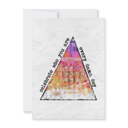 Small Celebrate Who You Are Greeting Invitations Front View