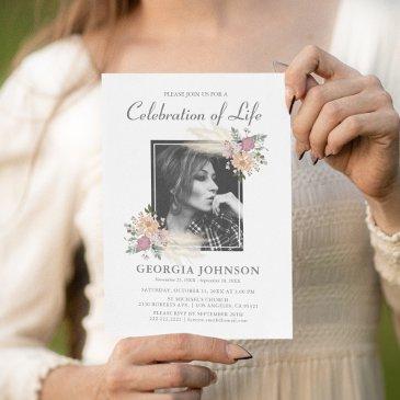 celebration of life | memorial photo invitation
