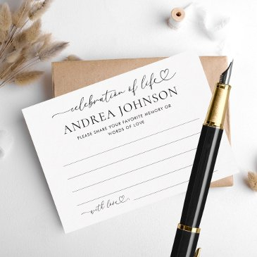 celebration of life memorial share a memory invitations