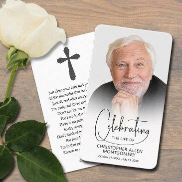 celebration of life photo prayer invitations