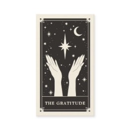 Small Celestial Boho Tarot Wedding Blank Thank You Invitations Front View