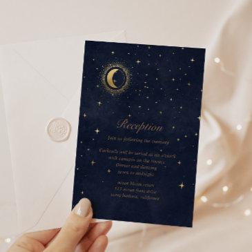 celestial crescent moon reception enclosure invitations