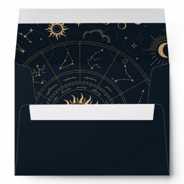 celestial mystical star sign invitation envelope