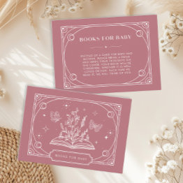 Small Celestial Tarot Rose Books For Baby Enclosure Invitations Front View