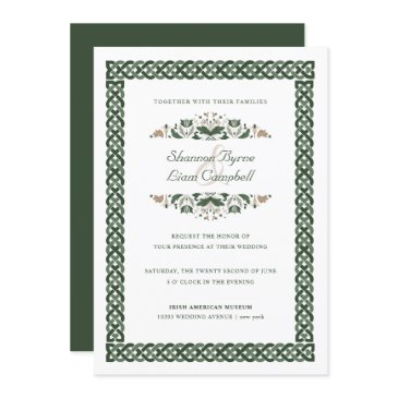 celtic knot | modern floral irish wedding invitation