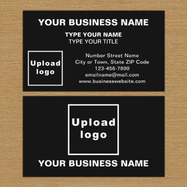 center aligned style black business invitations