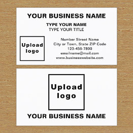 Small Center Aligned Style White Business Invitations Front View